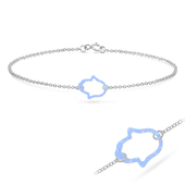 Sapphire Opal Silver Bracelet BRS-238B